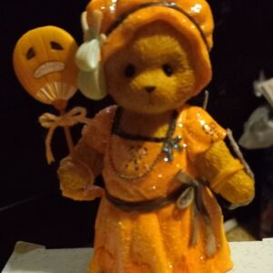 Cherished Teddies Orange Halloween Bear Figurine